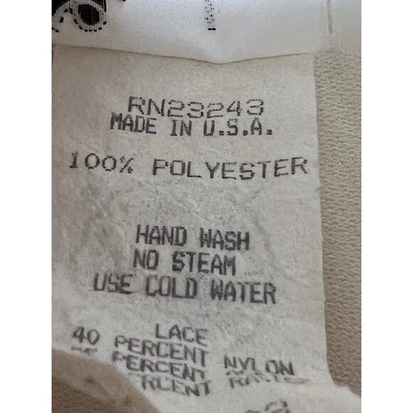 Vintage 80s Edwardian Style Lady Jennifer Dress Drop Waist Lace Crochet Pleated - Picture 7 of 8